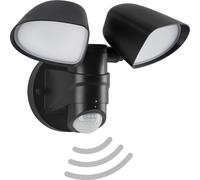 Telefunken LED Projecteur d'extérieur à détecteur, 21,8 cm, 20 W, noir, Briloner Leuchten