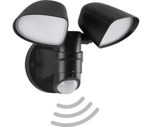 Telefunken LED Projecteur d'extérieur à détecteur, 21,8 cm, 20 W, noir, Briloner Leuchten