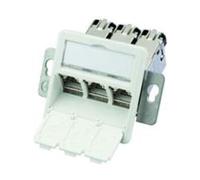Telegärtner Telegärtner Module de montage AMJ-S triple T568A encastré/50flexCat6A 100022966 Quantité:1