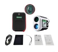 Télémètre de golf 600 m avec voix et écran LCD - Grossissement 6x - Portée de chasse - Verrouillage automatique du drapeau de type C - Rechargeable