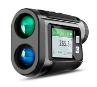 Télémètre de golf avec sortie vocale, portée de 600 m, grossissement 6x, écran LCD, étanche IP54, rechargeable de type C pour golf et chasse (noir)