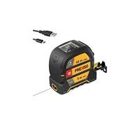 Telemetre Laser 2 en 1 PREXISO, Metre Ruban de 5M Rechargeable, Outil de Mesure avec Crochet Magnetique Mobile et Laser de 40M, Mode Pythagore, Unite a Changement Libre