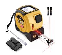 Télémètre Laser 3 en 1, portée de 40 m, avec Ruban de Mesure de 5 m et marqueur Laser en Croix, télémètre numérique, pour Le calcul de Surfaces, de volumes et du théorème de Pythagore