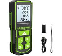 Télémètre Laser Huepar 120M Batterie Rechargeable&Écran d’Angle Double Mesureur Laser M/In/Ft Pythagore Distance