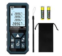 Télémètre Laser Numérique,HANMATEK DT50 50m Mètre, Mesure du théorème de longueur/Zone/Volume/Pythagore avec Rétroéclairage LCD, IP54