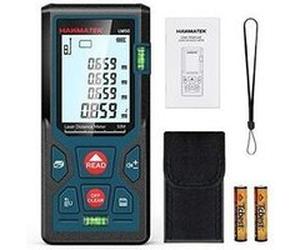 Télémètre laser numérique,hanmatek lm50 50m mètre laser numérique,mesure du théorème de longueur/zone/volume/théorème de pythagore avec rétroéclairage G