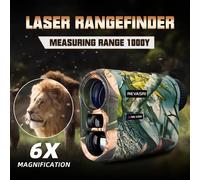 Télémètre laser REVASRI 1000M pour la chasse avec technologie d'acquisition de cible extérieure rechargeable Type-C, monoculaire camo rangefinder