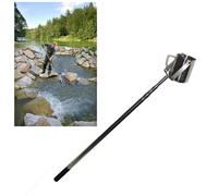 télescopique Perche d'échantillonnage en Acier Inoxydable de 0,6 à 7 m, louche pour bécher pendulaire de 500ml/1000ml, système de prélèvement d'eau (Stainless Steel 1000ml, 1.17-4m/3.8-13ft)