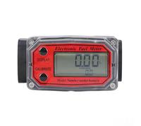 Telituny Débitmètre Numérique à Turbine Mini, 1" NPT Compteur de Débit de Carburant 10-250 l/min avec Anti-gouttes, Electronic Debimetre Turbine Flow Meter, pour Diesels Essences Kérosène Carburant