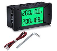 TelitunyDC5-12V Moniteur de tension et de courant, wattmètre numérique 0~300V/100A DC PZEM-025, compteur d'énergie électrique, adapté aux maisons et aux immeubles de bureaux