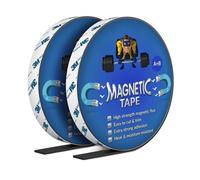 TELKES Bande magnétique autocollante A + B - Découpable - Pour bricolage - Bande magnétique pour moustiquaires et rideaux - Aimant en néodyme avec adhésif 3M (2, 12,5 x 1,5 mm B)