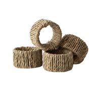 Tell Me More Ronds de serviette Nori. Lot de 4 Naturel