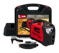 Telwin Force 145 Appareil de soudage à électrodes MMA avec technologie Inverter, kit comprenant une mallette de transport, une garniture de raccordement, un câble de masse, une lame à main et un marte
