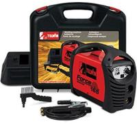 Telwin Force 165 Appareil de soudage à électrodes MMA avec technologie Inverter, kit comprenant une mallette de transport, une garniture de raccordement, un câble de masse, un marteau à laitier