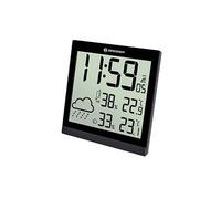 Bresser Station météo TemeoTrend JC - Horloge radio DCF, LCD température et humidité - Noir