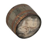 Temesso Demi-tonneau, Pot de Fleur Original d'un Baril à Whisky (Nature avec Trous de Drainage)