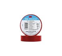 3M Temflex 165 Ruban isolant électrique en vinyle, rouge, 19 mm x 25 m, 0,15 mm x100 morceau