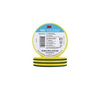 3M Temflex 165 Ruban isolant électrique en vinyle, vert/jaune, 19 mm x 25 m, 0,15 mm x100 morceau