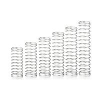 Temhyu Shuxiang-Ressorts Ressort de Compression en Acier à Ressort, diamètre du Fil de 0,9 mm, diamètre extérieur 6mm, Longueur Libre 10/15 / 20/25/30/35/40/45 / 50mm, 0.9x6mm, 1 0PCS