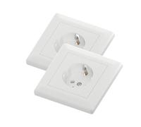 TEMOLink Euro Classic 1 prise 2 pièces, 1 prise Schuko encastrable, 250 V 16 A, prises 84 x 84 mm, blanc