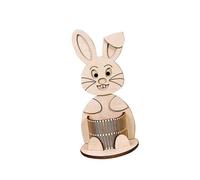 TEMOOUES Porte-stylo en bois en forme de lapins de Pâques pour étudiants et adultes