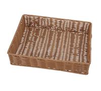 TEMPNAP 1pièce Panier de Rangement Rectangulaire Tressé Main Espace Multi-usage pour Fruits Snacks et Objets Divers Panier Décoratif Intérieur Robuste pour Cuisine et Maison Réutilisable