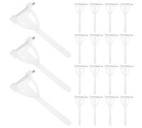 TEMPNAP 80 Pièces Épingles de Revers en Plastique Blanc Forme Triangle pour Décoration de Broche Polyvalente Fixation Sécurisée, pour Fêtes et Événements Professionnels