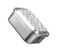 TEMPNAP Boîte à Lunch Bento en Acier Inoxydable 304 Portable Couvercle Hermétique Capacité 1080ml Design Simple Rectangle pour École et Pique-niques