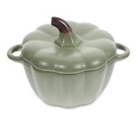 TEMPNAP Bol à Soupe en Céramique Forme Citrouille Couvercle, Marmite à Ragoût Délicate et Élégante Cuisine, Bol à Dessert Vert Pratique et Original