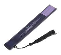 TEMPNAP Éventail à Main Pliable en Soie Pourpre Motif Antique, Accessoire pour Photographie et Danse, Ventilateur Portable Élégant en Bambou