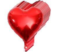 TEMPNAP Lot de 10 Ballons en Film D'aluminium Rouge de Cœur pour Décoration de Mariage et Fête Saint-valentin, Accessoires pour Fête et Photographie