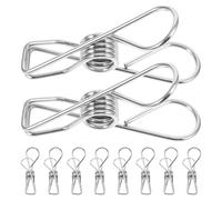TEMPNAP Lot de 10 Pinces Cyanotype en Acier Inoxydable Argenté, Clips Multifonctions pour Sécuriser Matériaux, pour DIY et Artisanat Photo