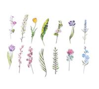 TEMPNAP Marque-pages Papier 60PCS Chic Hand-painted Flower Bookmarks for Students Office School Increase Reading Enjoyment Couleur Aléatoire