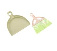 TEMPNAP Mini Ensemble Balai et Pelle à Poussière Vert en Plastique pour Surfaces de Travail, Outil de Nettoyage Portable pour Comptoirs et Bureaux