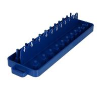 TEMPNAP Organisateur de Douilles sans Bavures en Plastique Bleu, Support D'insertion Léger en Pp pour Rangement Pratique des Manchons sur Rail