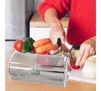 TEMPNAP Panier de Rôtisserie Rotation 360°, pour Four en Acier Inoxydable | Support à Axe, Trous Latéraux Porte Mobile Facile à Ouvrir, pour Cuisson de Frites ou Noix