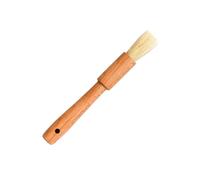 TEMPNAP Pinceau à Badigeonner en Bois de Hêtre Marron avec Poils de Sanglier, Manche Ergonomique et Trou Suspendre pour Cuisson et Barbecue