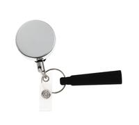 TEMPNAP Porte-badge en Abs Clip Argenté, Boucle Pratique pour Cartes D'identité et Clés, pour Écoles et Activités Nécessitant un Badge