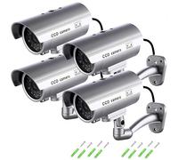 tempo di saldi 4 Faux Caméras De Surveillance en Plein Air Lumière LED Clignotant Infrarouge