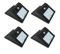 TEMPO DI SALDI 4 X Phare 20 Led Avec Panneau Solaire Et Capteur De Mouvement Projecteur Crépusculaire