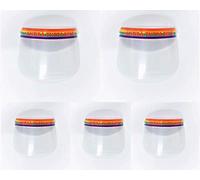 tempo di saldi 5 Visière de protection arc-en-ciel intégrée en polycarbonate transparent réglable