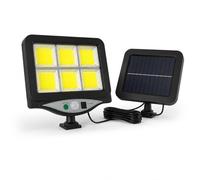 tempo di saldi Lampe solaire d'extérieur avec capteur, ABS, spot LED avec panneau solaire pour jardin, garage et entrée