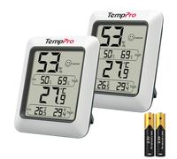 ThermoPro TP50 Hygromètre Numérique Thermomètre Intérieur Thermomètre D'ambiance et Indicateur D'humidité avec Moniteur D'humidité et de Température, 2 Pièces