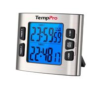 TempPro TM02 Minuteur de Cuisine numérique avec Double Compte à rebours | Minuteur magnétique avec alarme sonore réglable, Pour chefs, enfants et enseignants (anciennement ThermoPro)