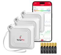 TempPro TP351 Thermo-hygromètre Bluetooth, moniteur d'humidité, lot de 3 | Capteur de contrôle à distance via application, exportation des données stockées sur 2 ans (anciennement ThermoPro)
