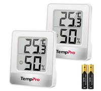 TempPro TP49 Thermomètre numérique, mini-moniteur de température, lot de 2 | Hygromètre d'intérieur pour la maison, le bureau et la chambre de bébé - Thermo-hygromètre de confort(anciennement ThermoPro)