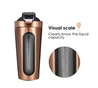 TEMPSA 700ML Bouteille de Eau Protéine Shaker Mélangeur Avec Couvercle Anti-fuite OR 700ML