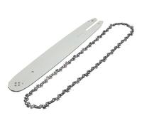 TEMPSA - Kit Chaîne Guide 14 pouces + 3/8 LP Chaîne 50 maillons pour tronçonneuse STIHL MS170 MS180 MS250 blanc