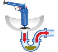 TEMPSA Pompe Dragage Déboucheur Vidange + 4 Ventouses Furet Toilettes Lavabo Égout Drain Haute Pression