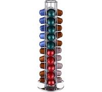 TEMPSA Supports Dosettes 360° Rotatif Porte pour Capsules Café Nespresso Distributeur en Métal Chromé